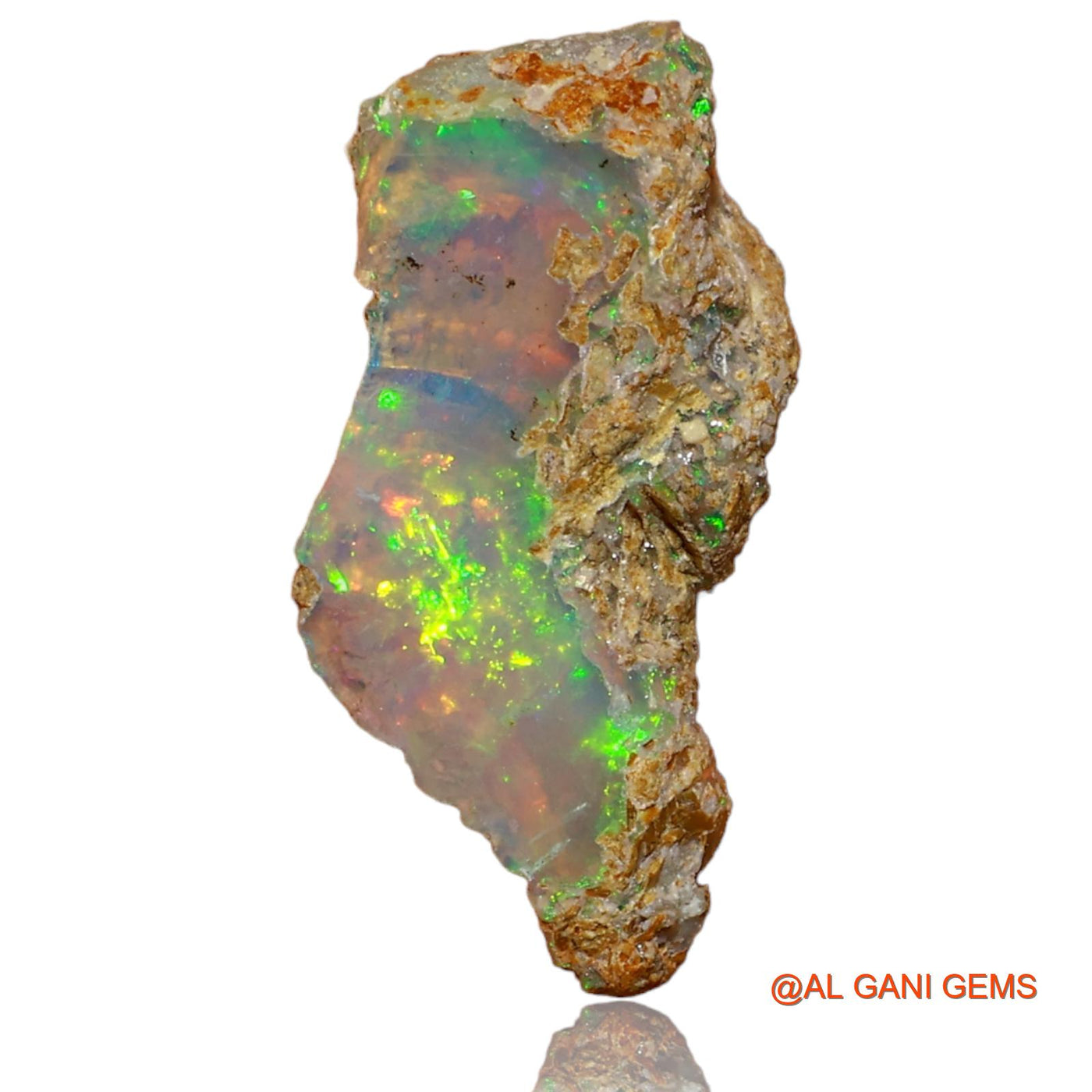 3.00 Cts Natural Ethiopian Fire Opal Loose Gemstone Fancy Rough 17x8x5 mm E-60