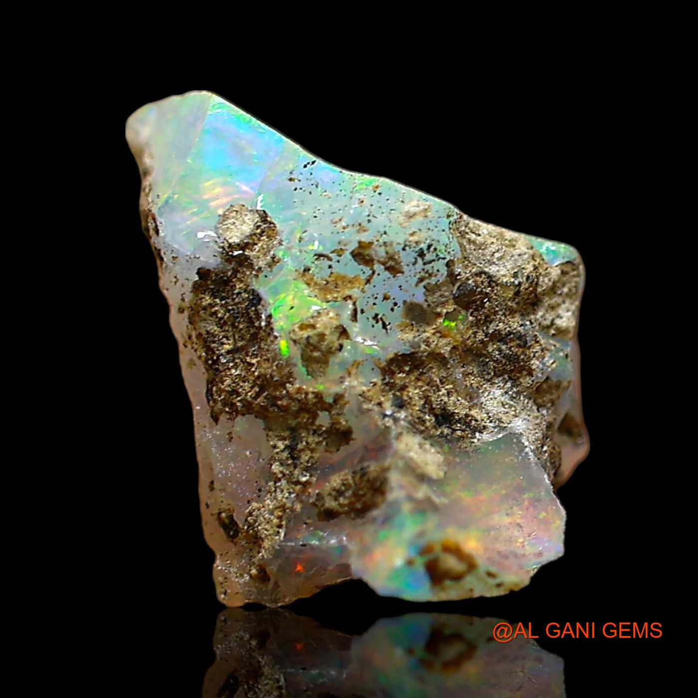 Natural Fire Opal Gemstone 2.00 Cts Loose Fancy Rough From Ethiopia 12x7x6 mm E-610