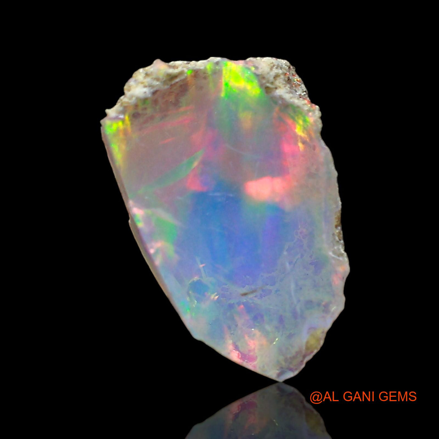 1.00 Cts Unheated Ethiopian Fire Opal Loose Gemstone Fancy Rough Natural 11x7x3 mm E-611