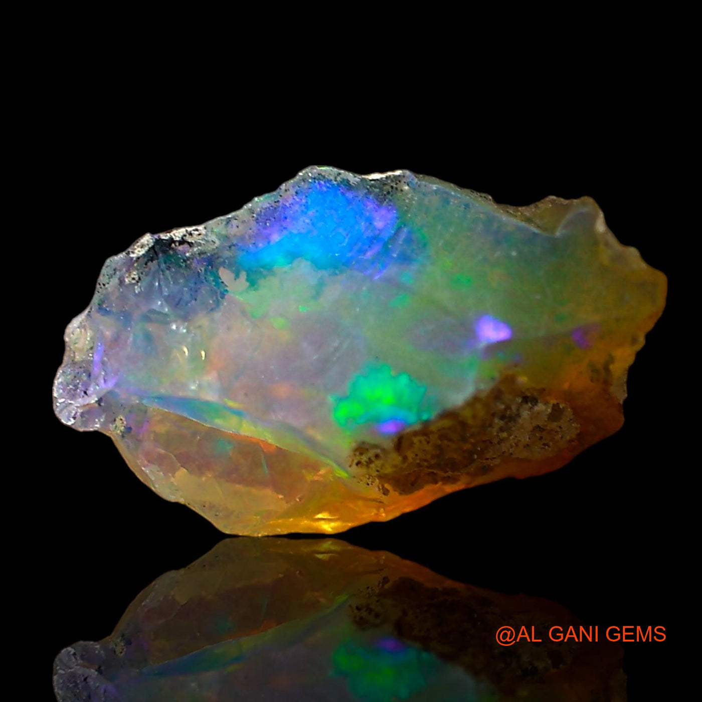 1.00 Cts Unheated Ethiopian Fire Opal Loose Gemstone Fancy Rough Natural 12x7x5 mm E-612