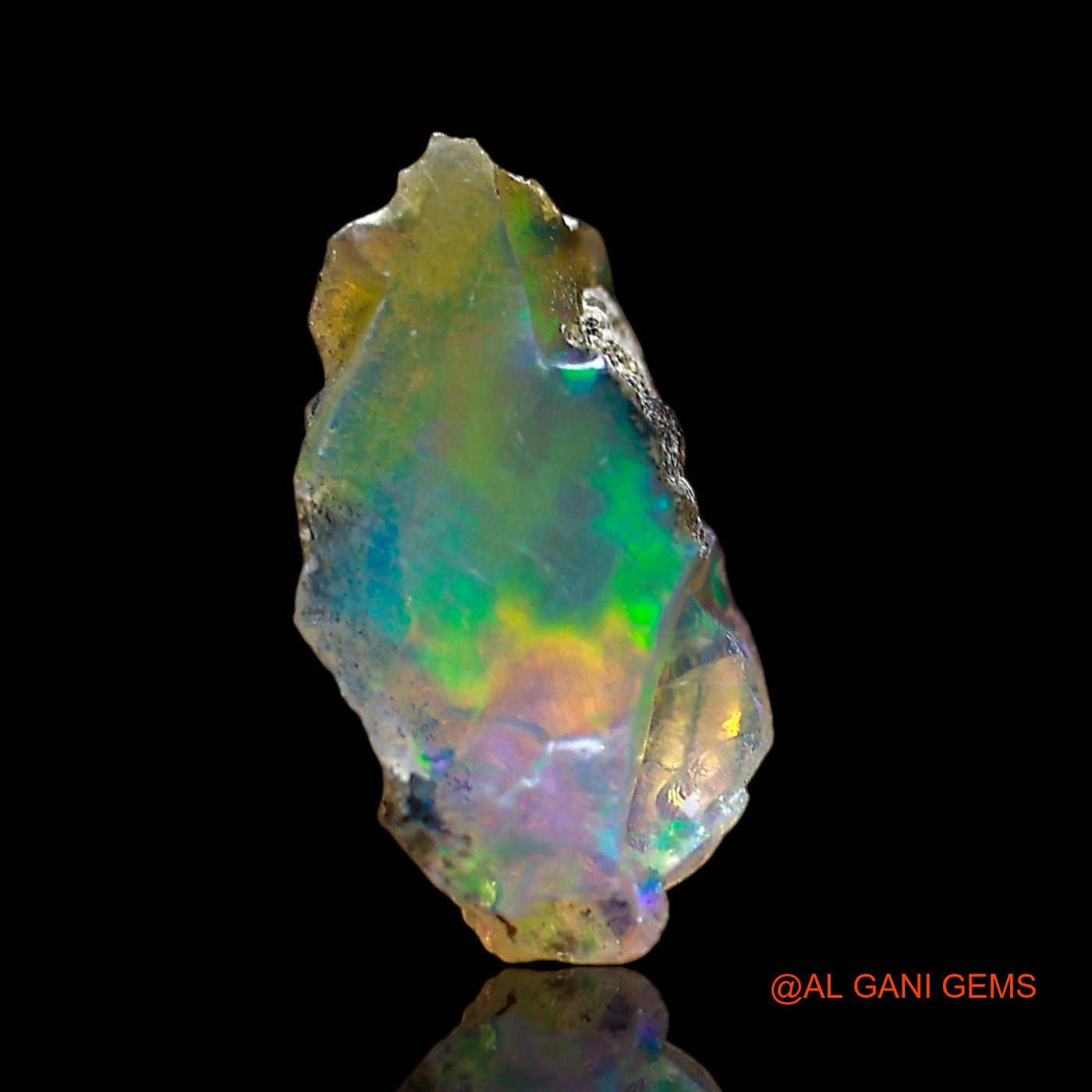 1.00 Cts Unheated Ethiopian Fire Opal Loose Gemstone Fancy Rough Natural 12x7x5 mm E-612