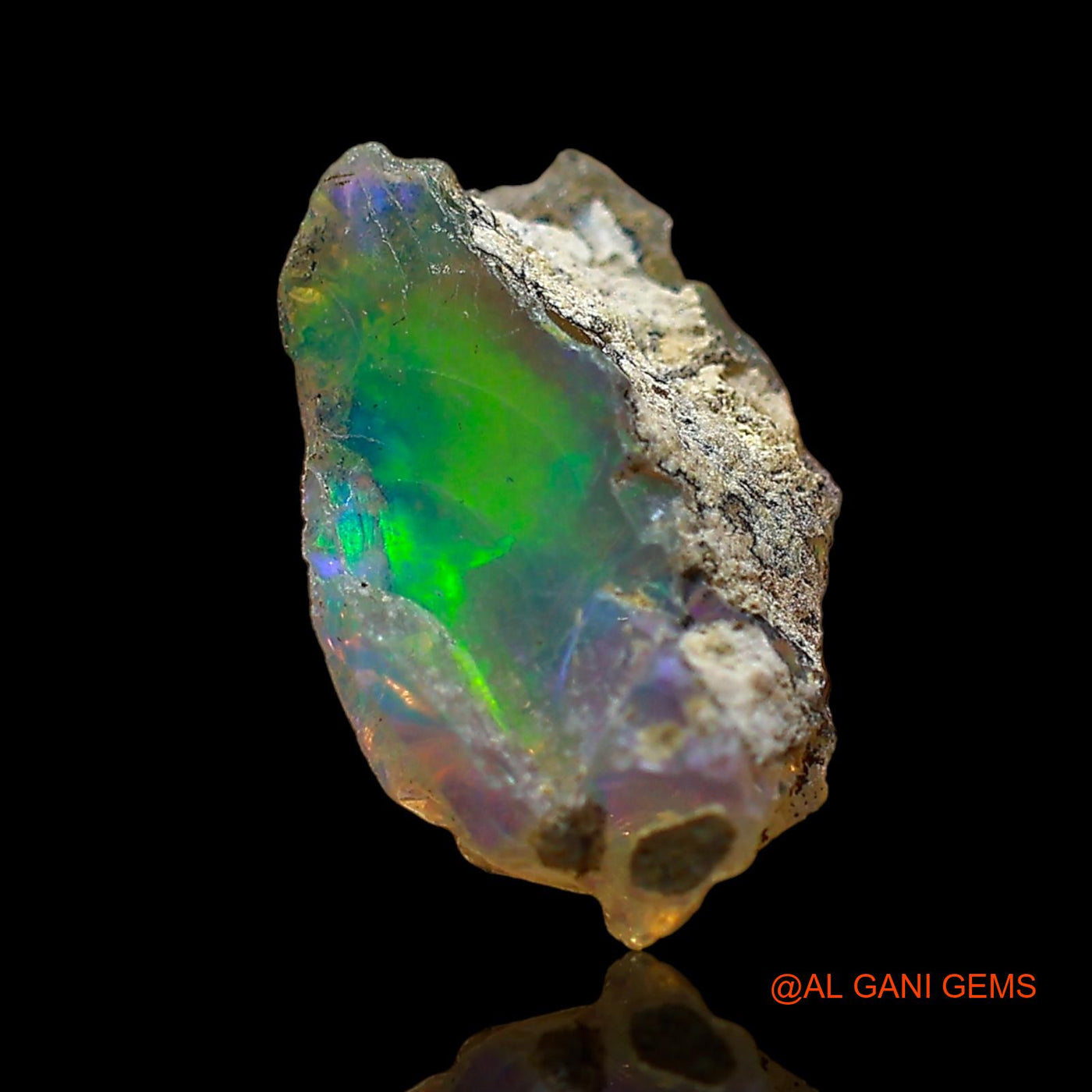 1.00 Cts Unheated Ethiopian Fire Opal Loose Gemstone Fancy Rough Natural 12x7x5 mm E-612