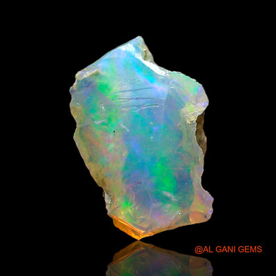 1.00 Cts Natural Ethiopian Fire Opal Loose Gemstone Fancy Rough 10x7x6 mm E-615