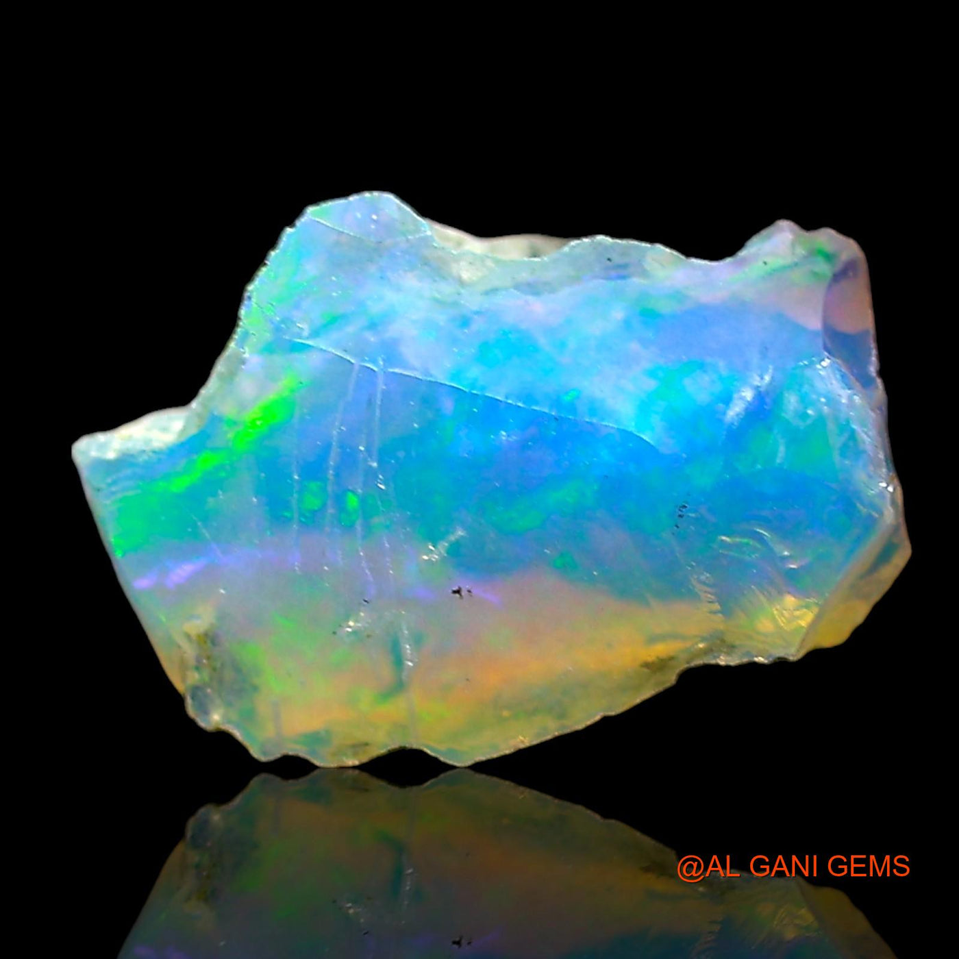 1.00 Cts Natural Ethiopian Fire Opal Loose Gemstone Fancy Rough 10x7x6 mm E-615
