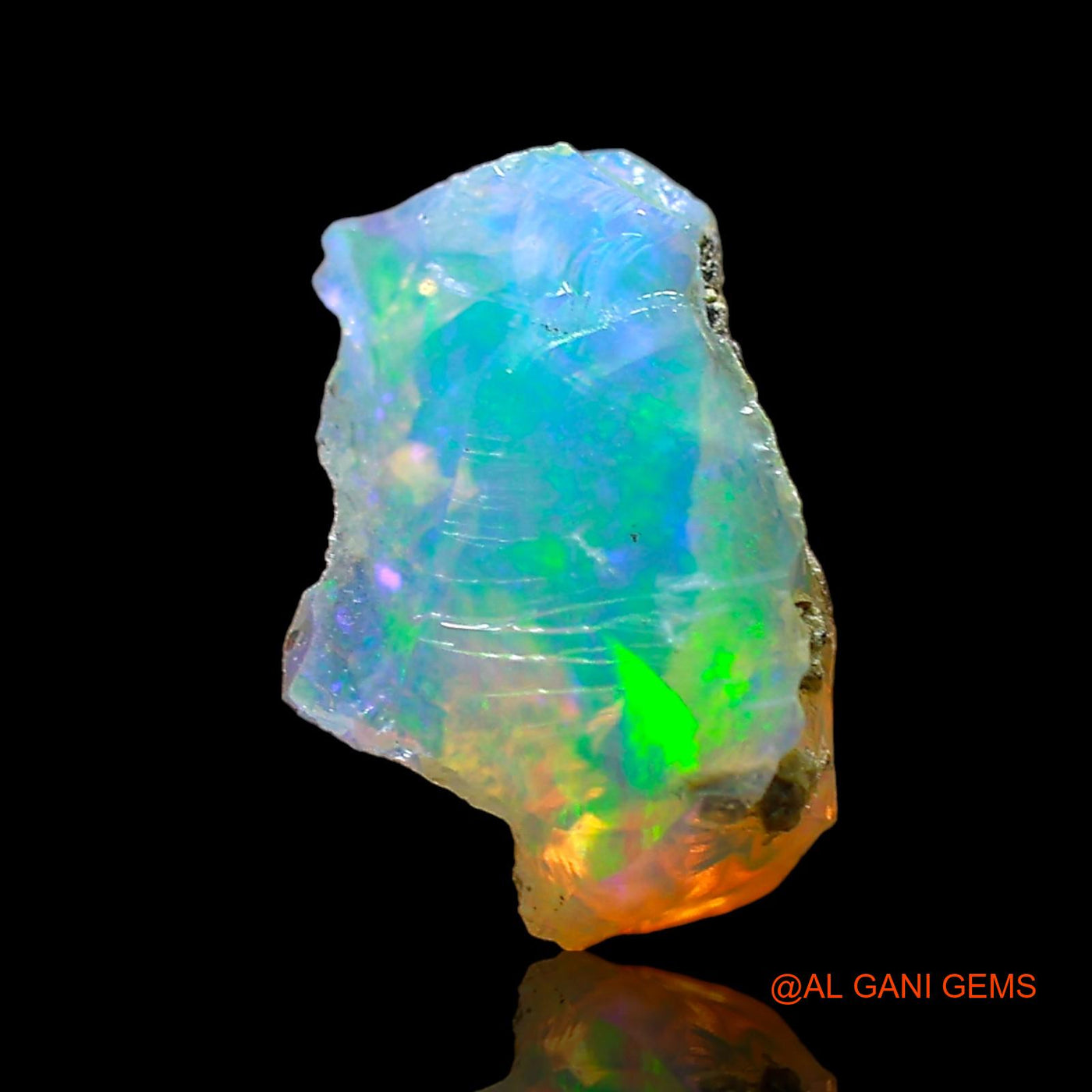 1.00 Cts Natural Ethiopian Fire Opal Loose Gemstone Fancy Rough 10x7x6 mm E-615