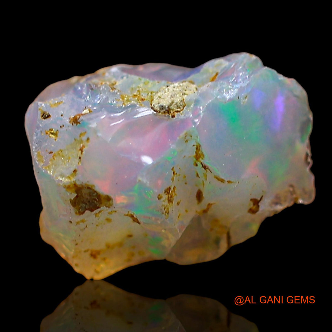 Natural Fire Opal Gemstone 2.00 Cts Loose Fancy Rough From Ethiopia 10x7x7 mm E-616
