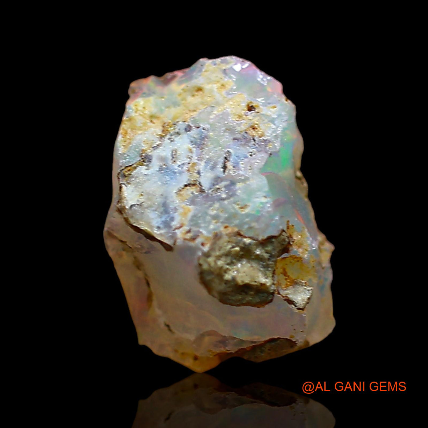 Natural Fire Opal Gemstone 2.00 Cts Loose Fancy Rough From Ethiopia 10x7x7 mm E-616