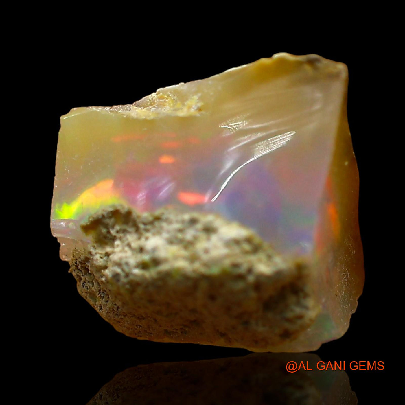 2.00 Cts Natural Ethiopian Fire Opal Loose Gemstone Fancy Rough 9x8x5 mm E-617