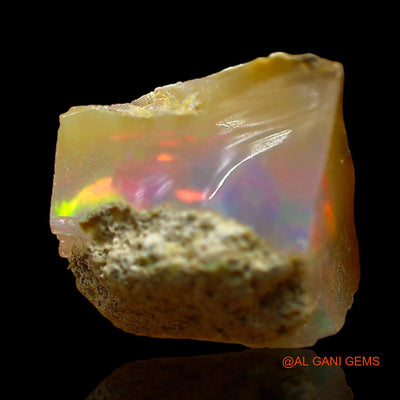 2.00 Cts Natural Ethiopian Fire Opal Loose Gemstone Fancy Rough 9x8x5 mm E-617