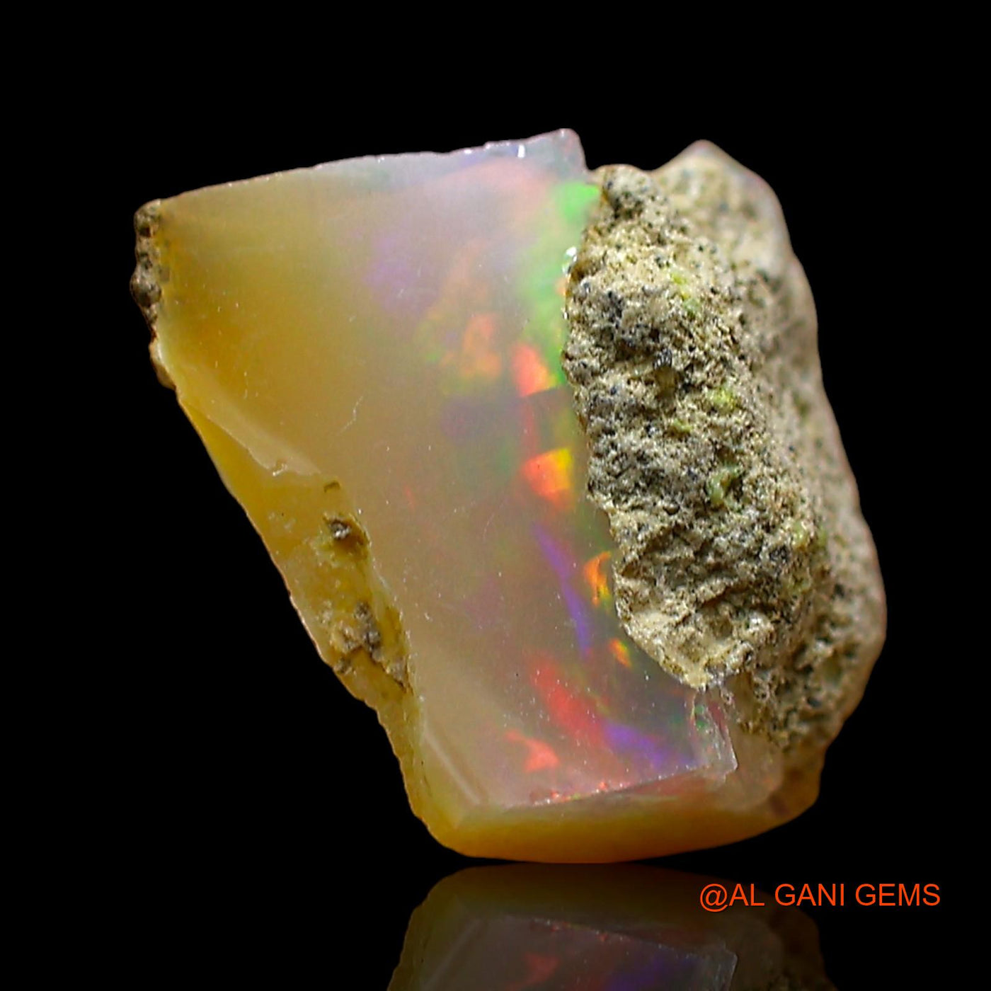 2.00 Cts Natural Ethiopian Fire Opal Loose Gemstone Fancy Rough 9x8x5 mm E-617