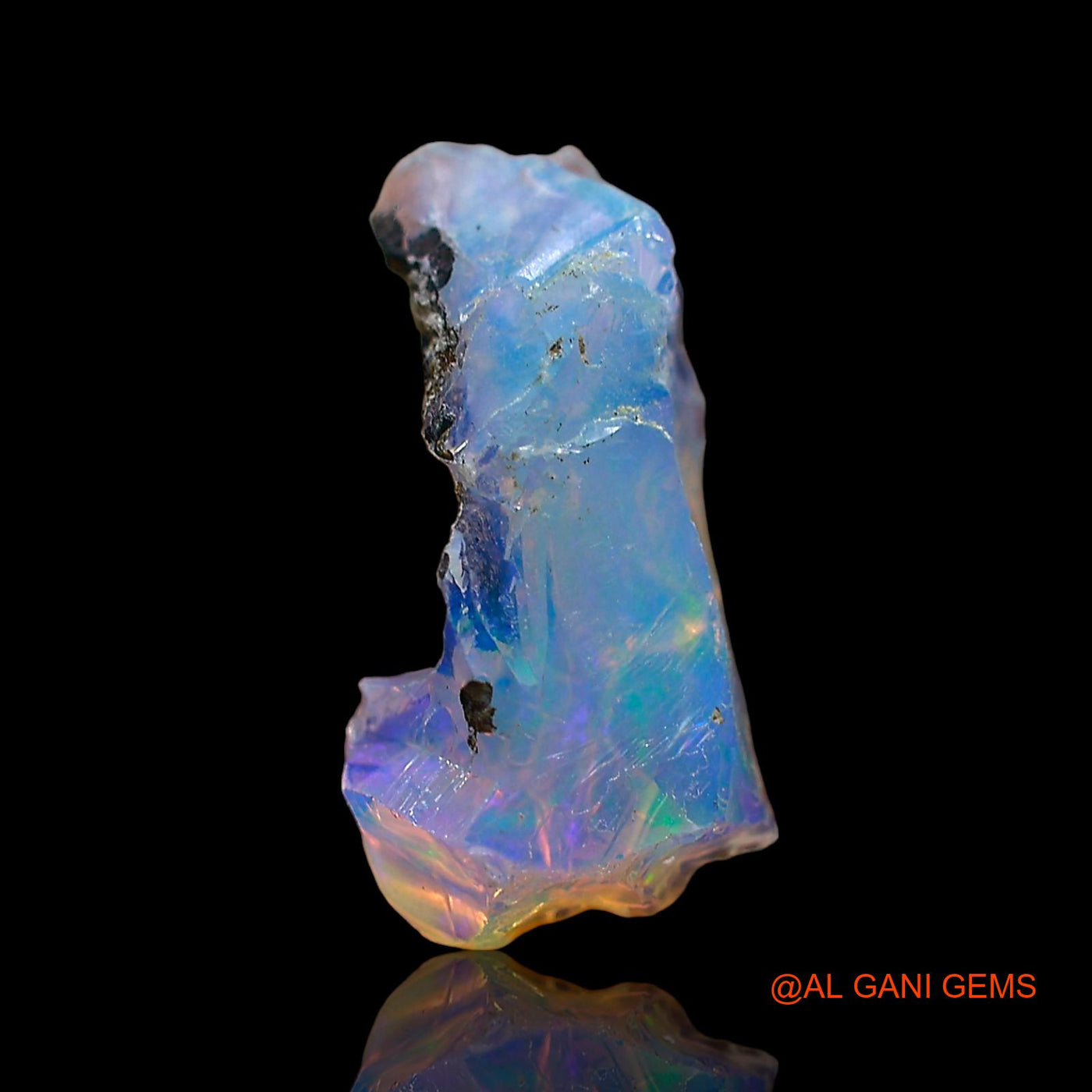 1.00 Cts Natural Ethiopian Fire Opal Loose Gemstone Fancy Rough 13x4x5 mm E-618