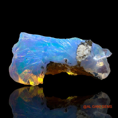 1.00 Cts Natural Ethiopian Fire Opal Loose Gemstone Fancy Rough 13x4x5 mm E-618