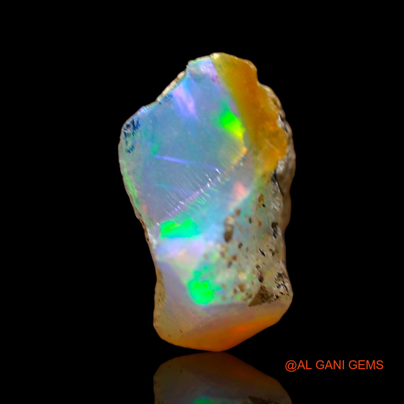2.00 Cts Natural Ethiopian Fire Opal Loose Gemstone Fancy Rough 10x9x5 mm E-619