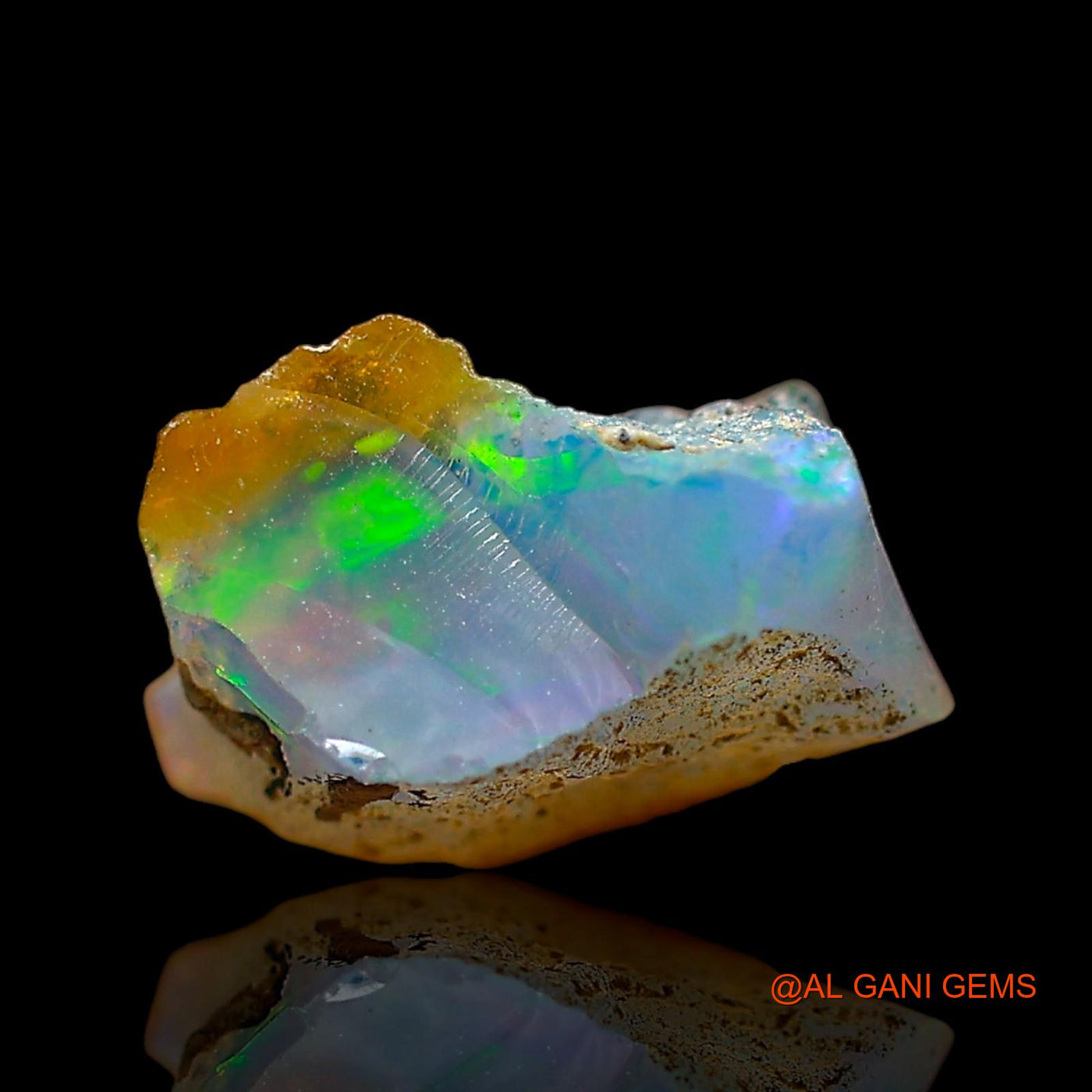 2.00 Cts Natural Ethiopian Fire Opal Loose Gemstone Fancy Rough 10x9x5 mm E-619