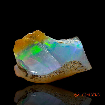 2.00 Cts Natural Ethiopian Fire Opal Loose Gemstone Fancy Rough 10x9x5 mm E-619