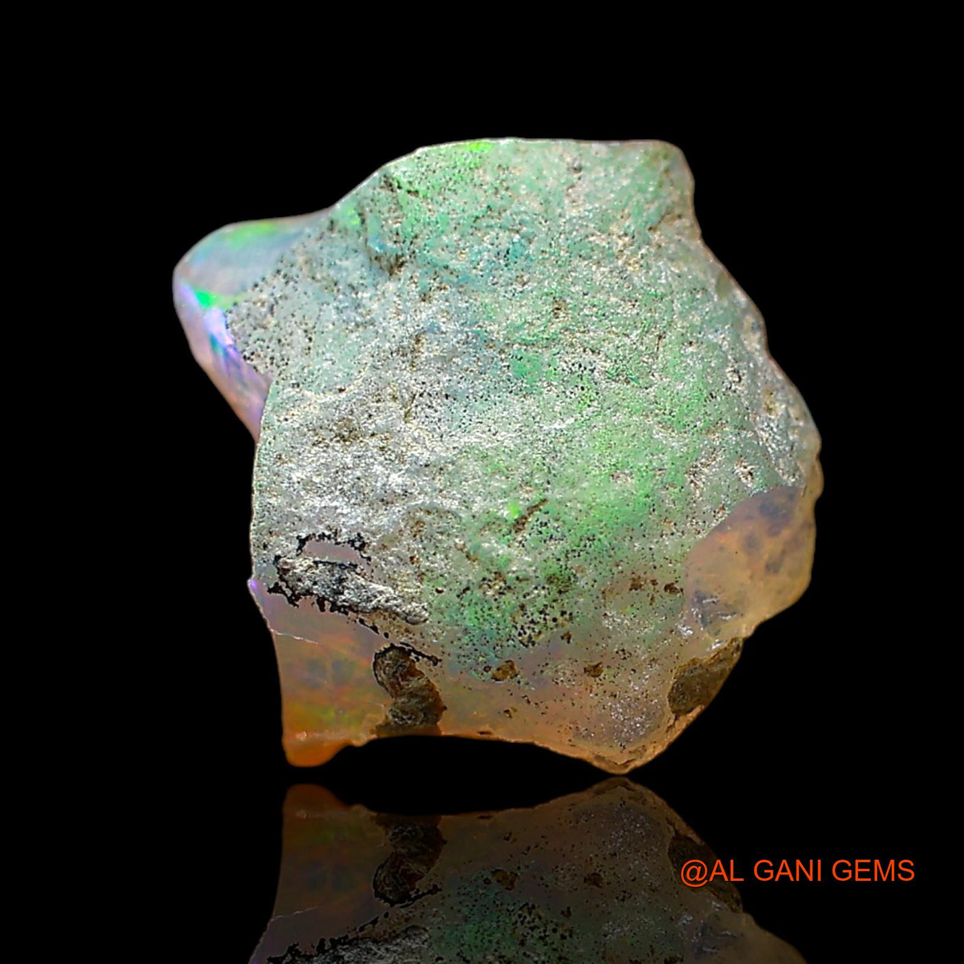 2.00 Cts Natural Ethiopian Fire Opal Loose Gemstone Fancy Rough 10x9x5 mm E-619