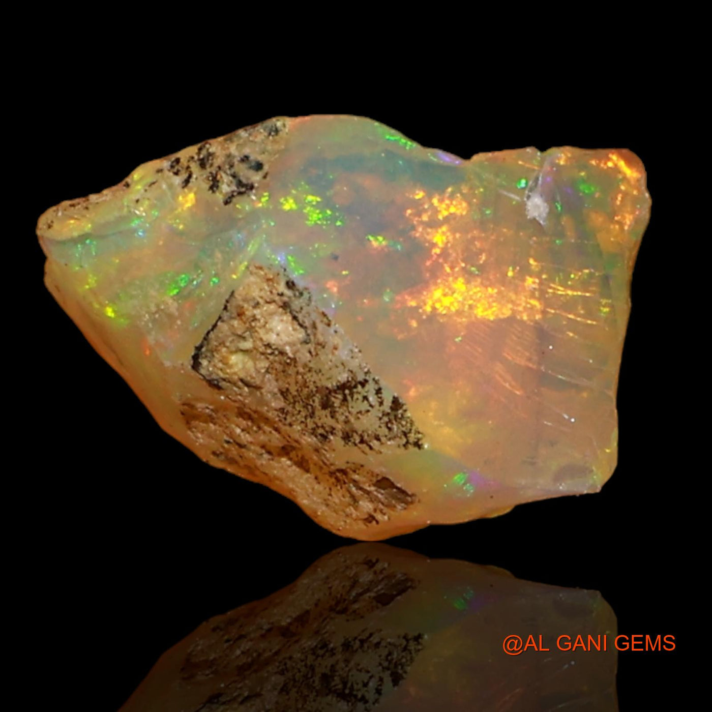 1.50 Cts Natural Ethiopian Fire Opal Loose Gemstone Fancy Rough 9x7x6 mm E-61
