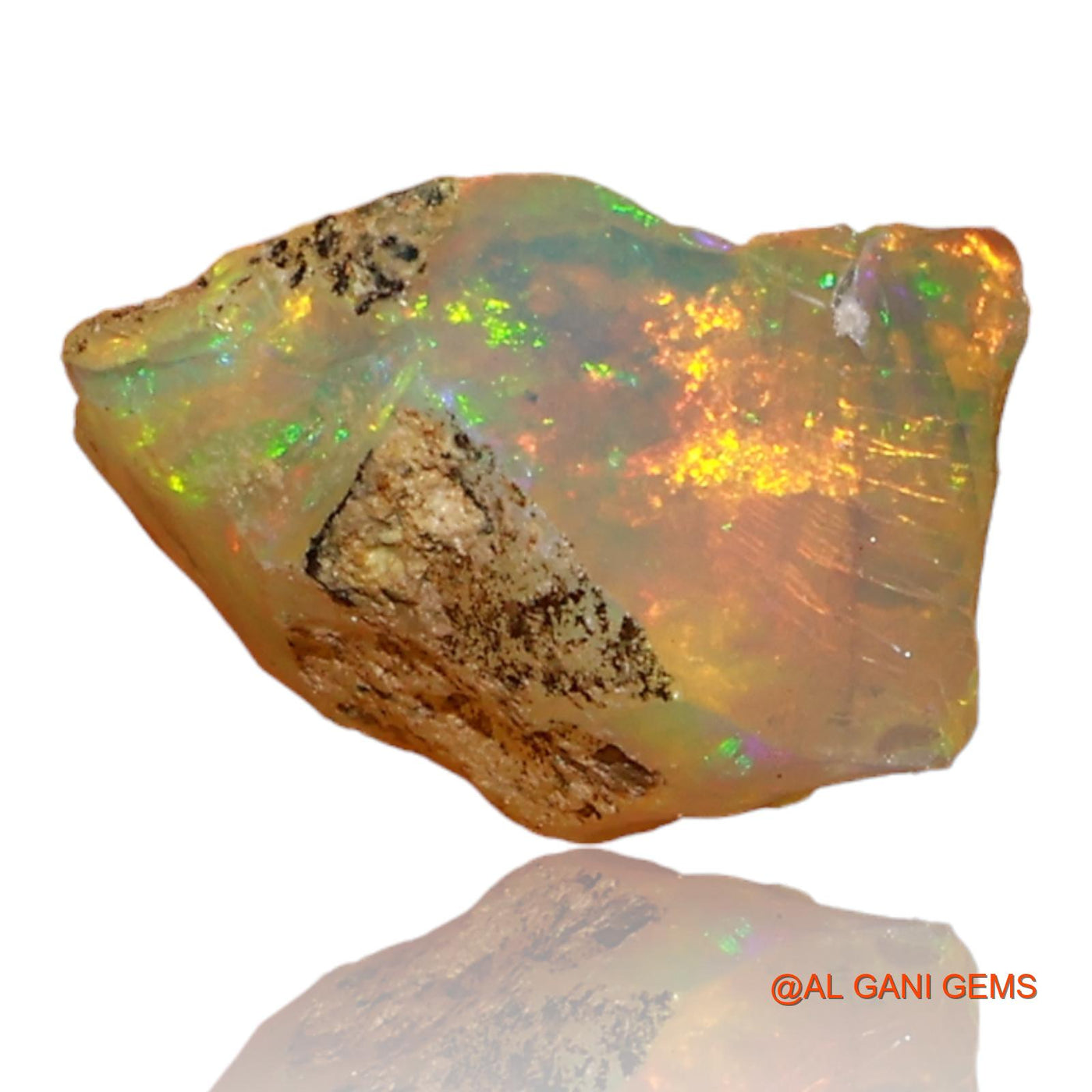 1.50 Cts Natural Ethiopian Fire Opal Loose Gemstone Fancy Rough 9x7x6 mm E-61