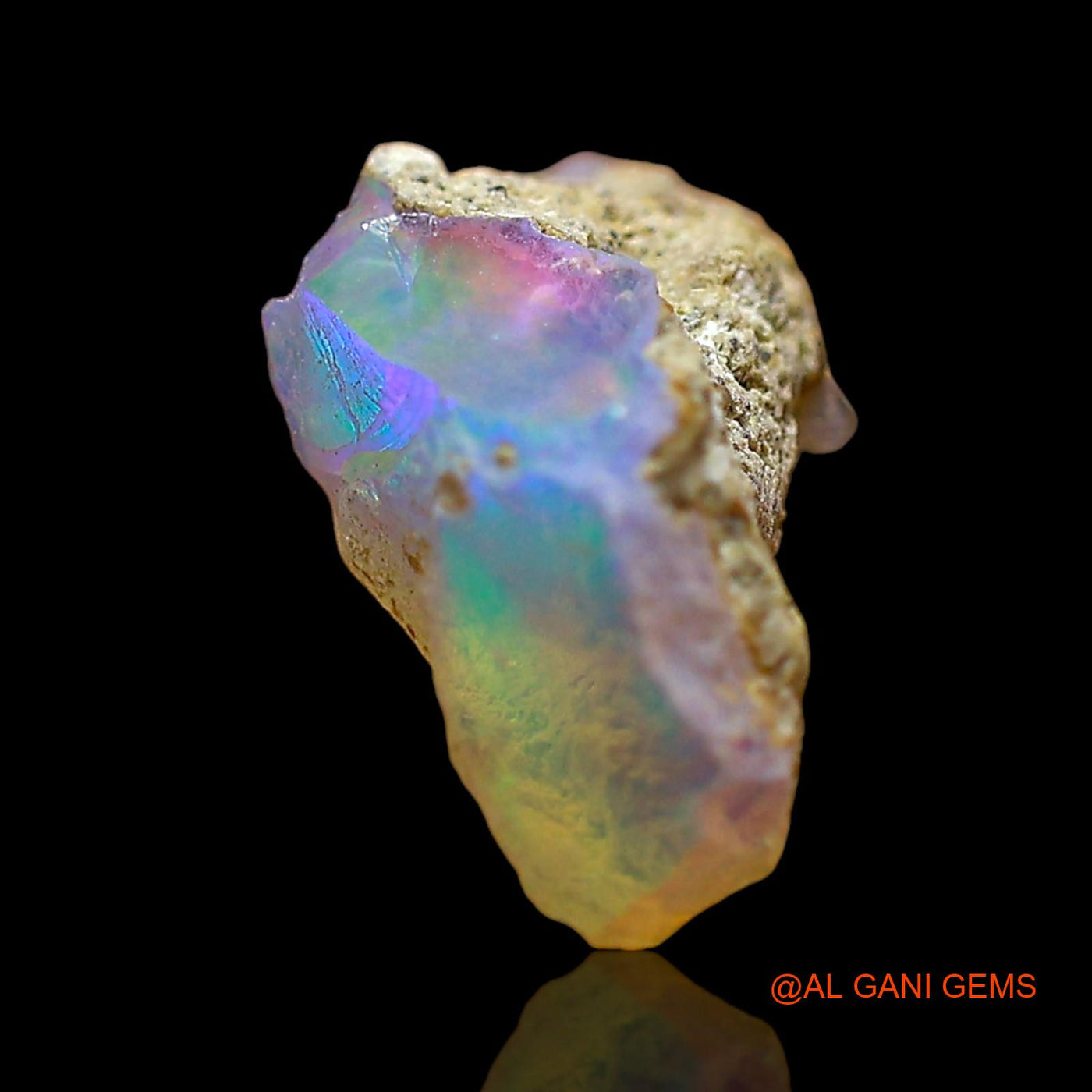 Natural Untreated Fire Opal Loose Gemstone Fancy Rough From Ethiopia 1.00 Cts 12x7x5 mm E-620