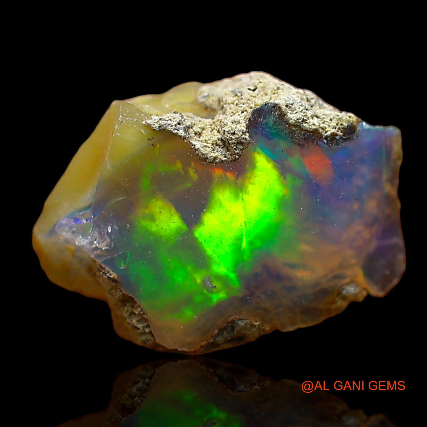 1.00 Cts Unheated Ethiopian Fire Opal Loose Gemstone Fancy Rough Natural 10x7x6 mm E-621