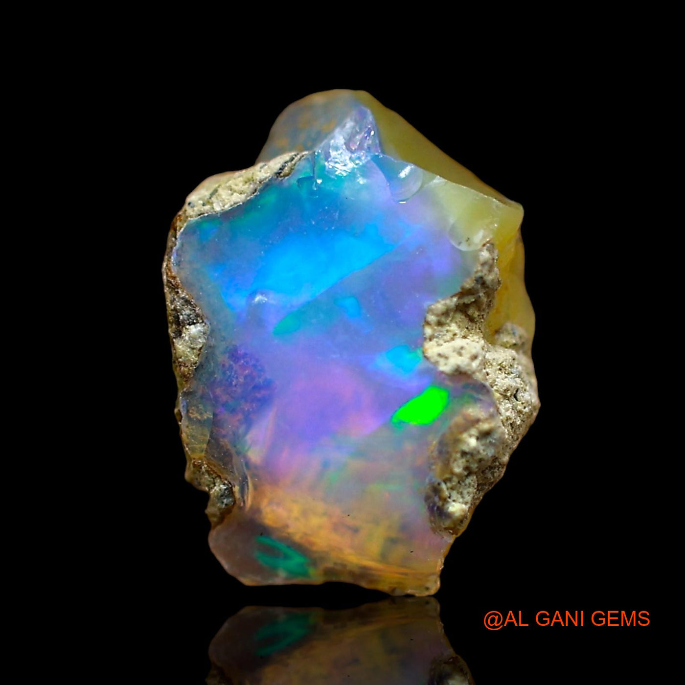 1.00 Cts Unheated Ethiopian Fire Opal Loose Gemstone Fancy Rough Natural 10x7x6 mm E-621