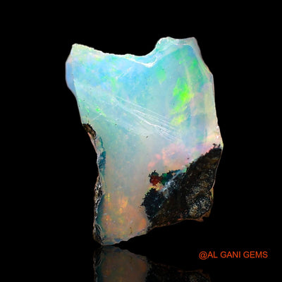 1.00 Cts Natural Ethiopian Fire Opal Loose Gemstone Fancy Rough 9x9x4 mm E-622