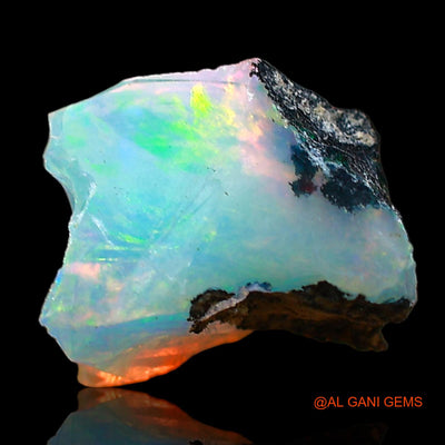 1.00 Cts Natural Ethiopian Fire Opal Loose Gemstone Fancy Rough 9x9x4 mm E-622