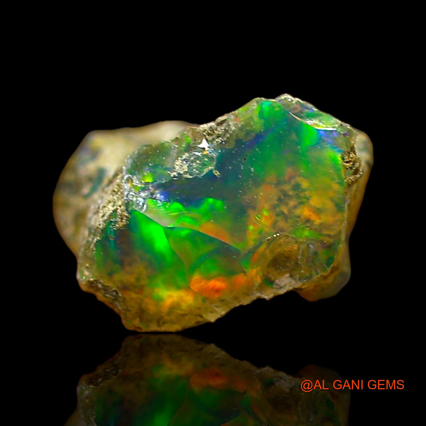 2.00 Cts Natural Ethiopian Fire Opal Fancy Rough Loose Gemstone For Jewelry 9x7x9 mm E-624