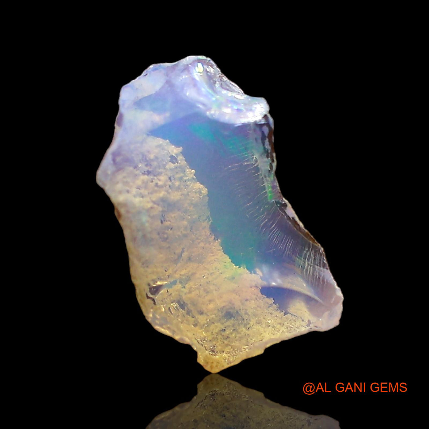 1.00 Cts Natural Ethiopian Fire Opal Loose Gemstone Fancy Rough 11x7x6 mm E-626
