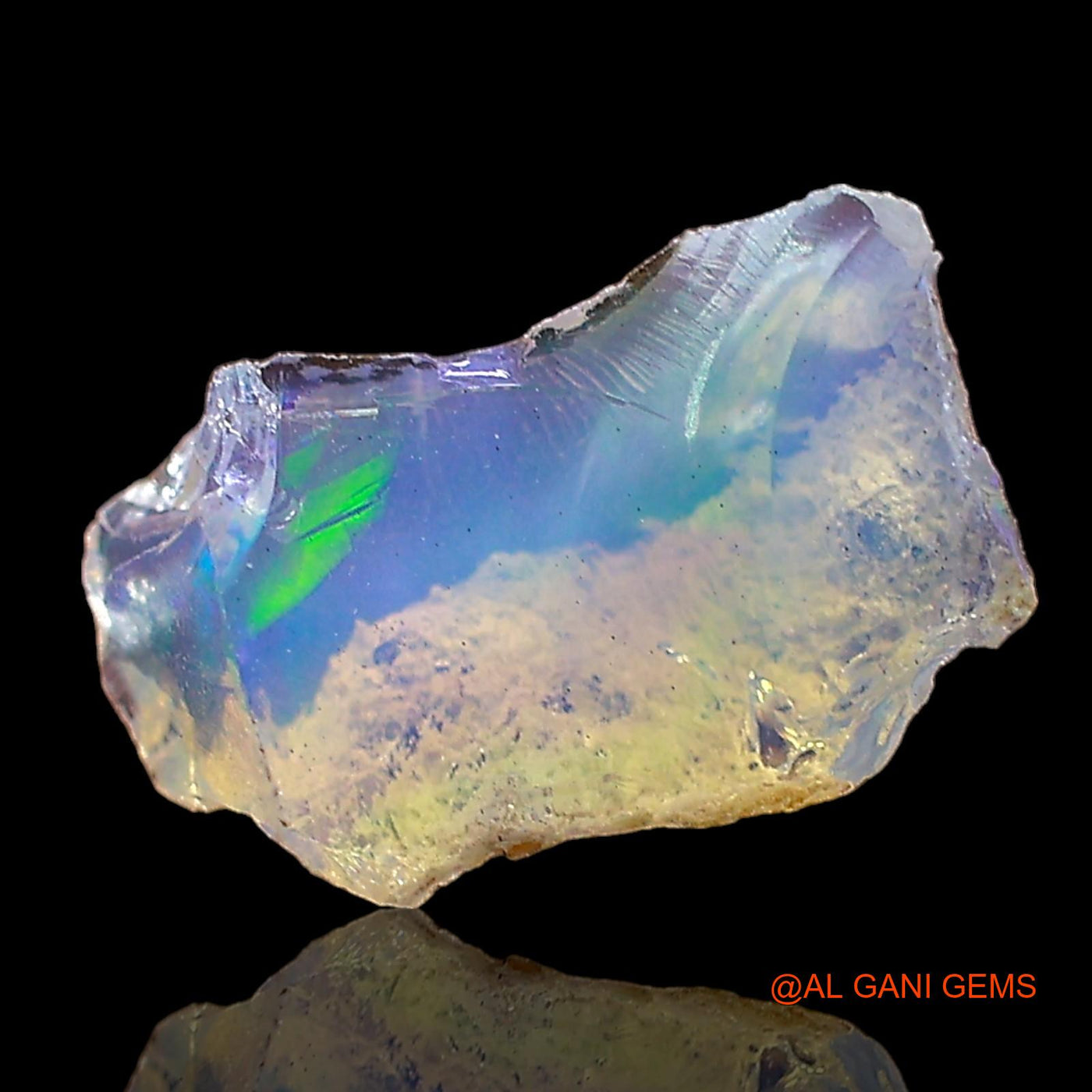 1.00 Cts Natural Ethiopian Fire Opal Loose Gemstone Fancy Rough 11x7x6 mm E-626