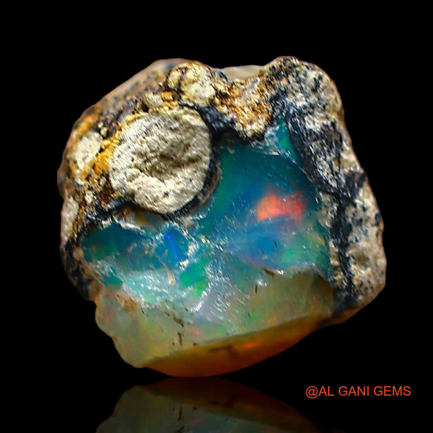 1.00 Cts Natural Ethiopian Fire Opal Fancy Rough Loose Gemstone For Jewelry 11x7x7 mm E-628