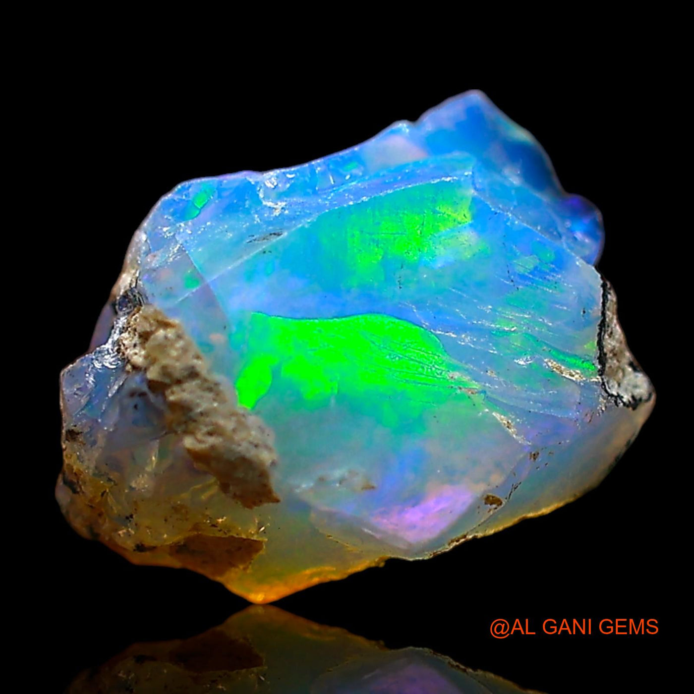 1.00 Cts Natural Ethiopian Fire Opal Loose Gemstone Fancy Rough 9x8x5 mm E-629