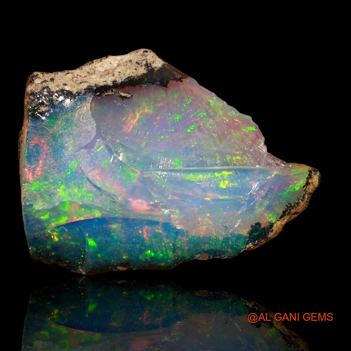 3.00 Cts Natural Ethiopian Fire Opal Loose Gemstone Fancy Rough 17x13x5 mm E-62
