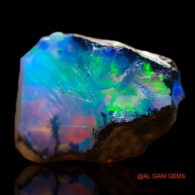 Natural Untreated Fire Opal Loose Gemstone Fancy Rough From Ethiopia 1.00 Cts 11x7x6 mm E-631