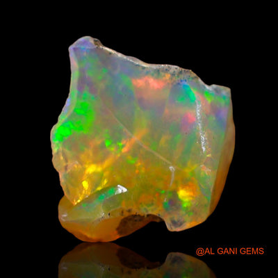 1.00 Cts Natural Ethiopian Fire Opal Loose Gemstone Fancy Rough 9x8x5 mm E-632
