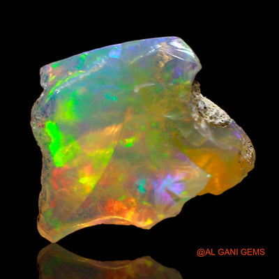 1.00 Cts Natural Ethiopian Fire Opal Loose Gemstone Fancy Rough 9x8x5 mm E-632
