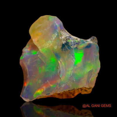 1.00 Cts Natural Ethiopian Fire Opal Loose Gemstone Fancy Rough 9x8x5 mm E-632