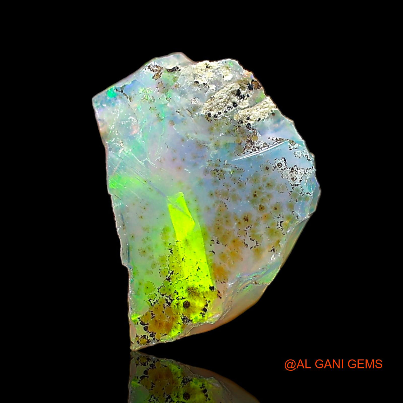 1.00 Cts Unheated Ethiopian Fire Opal Loose Gemstone Fancy Rough Natural 10x7x5 mm E-633