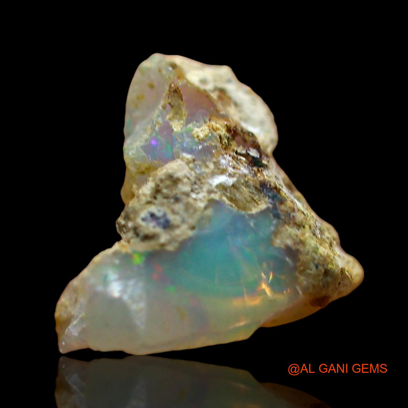 2.00 Cts Natural Ethiopian Fire Opal Loose Gemstone Fancy Rough 11x9x6 mm E-634