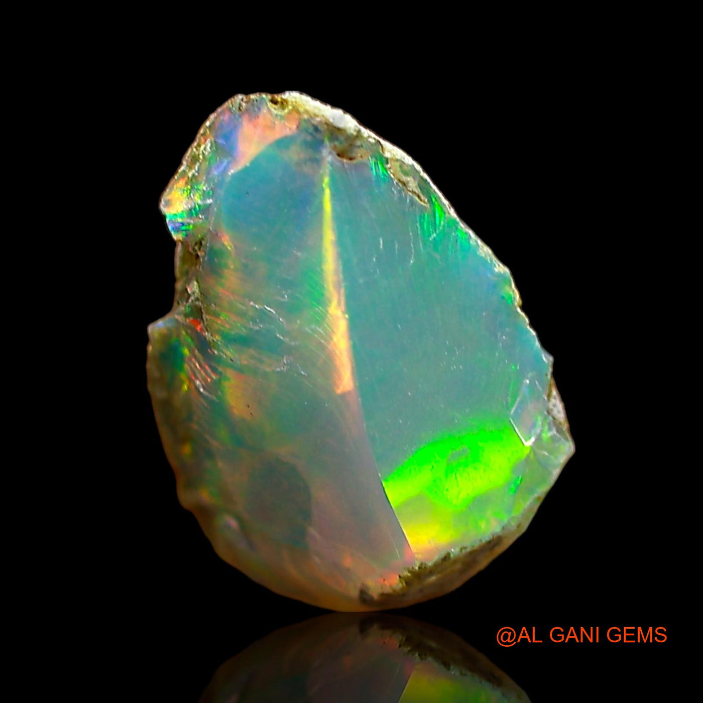 2.00 Cts Unheated Ethiopian Fire Opal Loose Gemstone Fancy Rough Natural 10x9x5 mm E-635