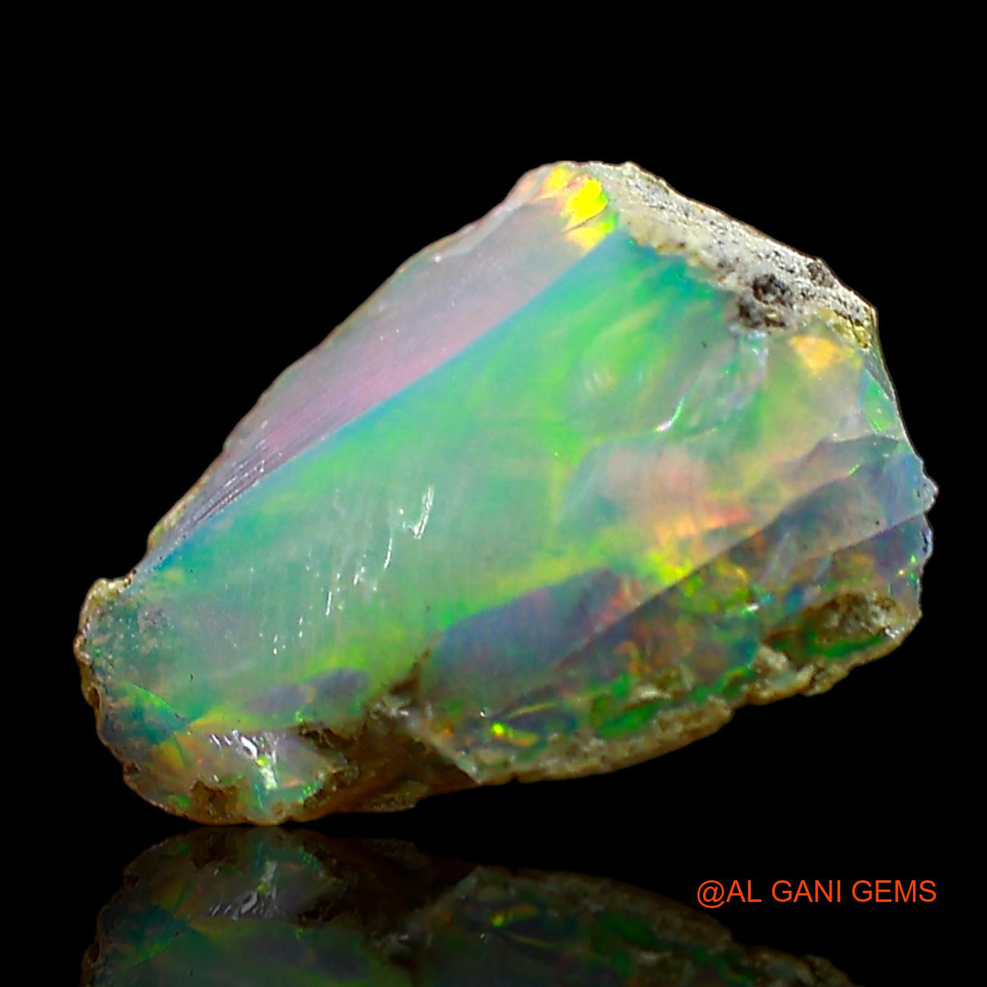 2.00 Cts Unheated Ethiopian Fire Opal Loose Gemstone Fancy Rough Natural 10x9x5 mm E-635
