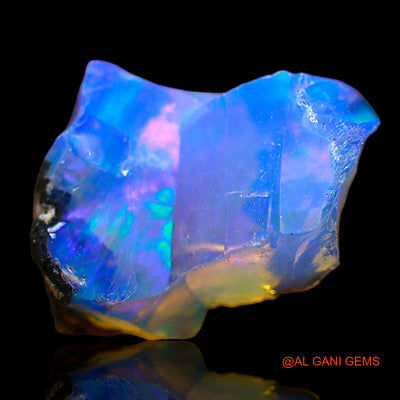 1.00 Cts Natural Ethiopian Fire Opal Loose Gemstone Fancy Rough 11x8x6 mm E-637