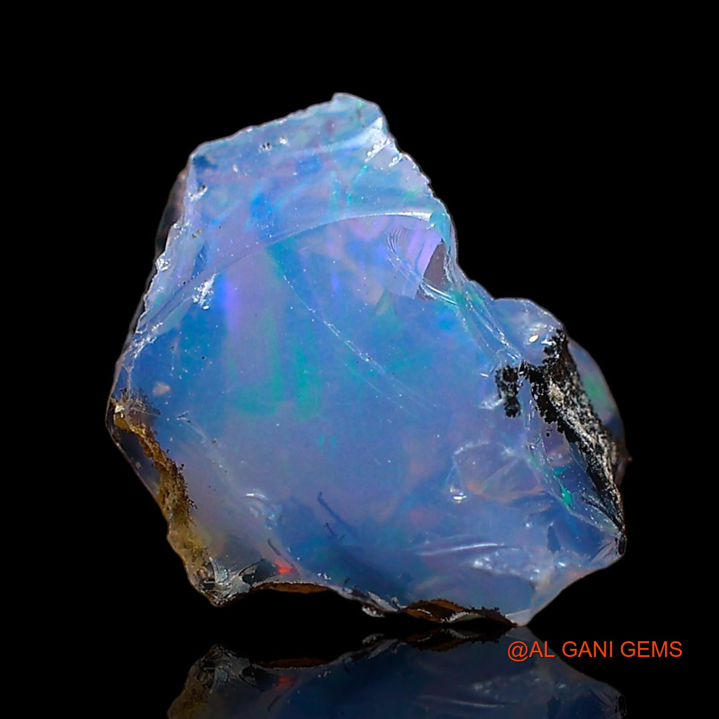 3.00 Cts Natural Ethiopian Fire Opal Loose Gemstone Fancy Rough 9x8x8 mm E-638