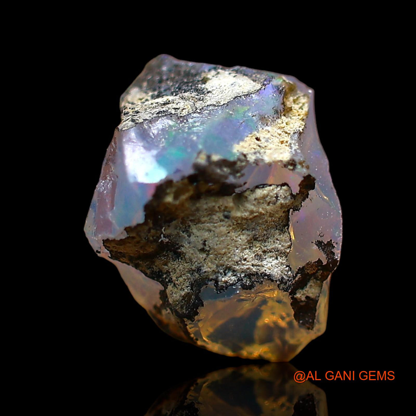 3.00 Cts Natural Ethiopian Fire Opal Loose Gemstone Fancy Rough 9x8x8 mm E-638