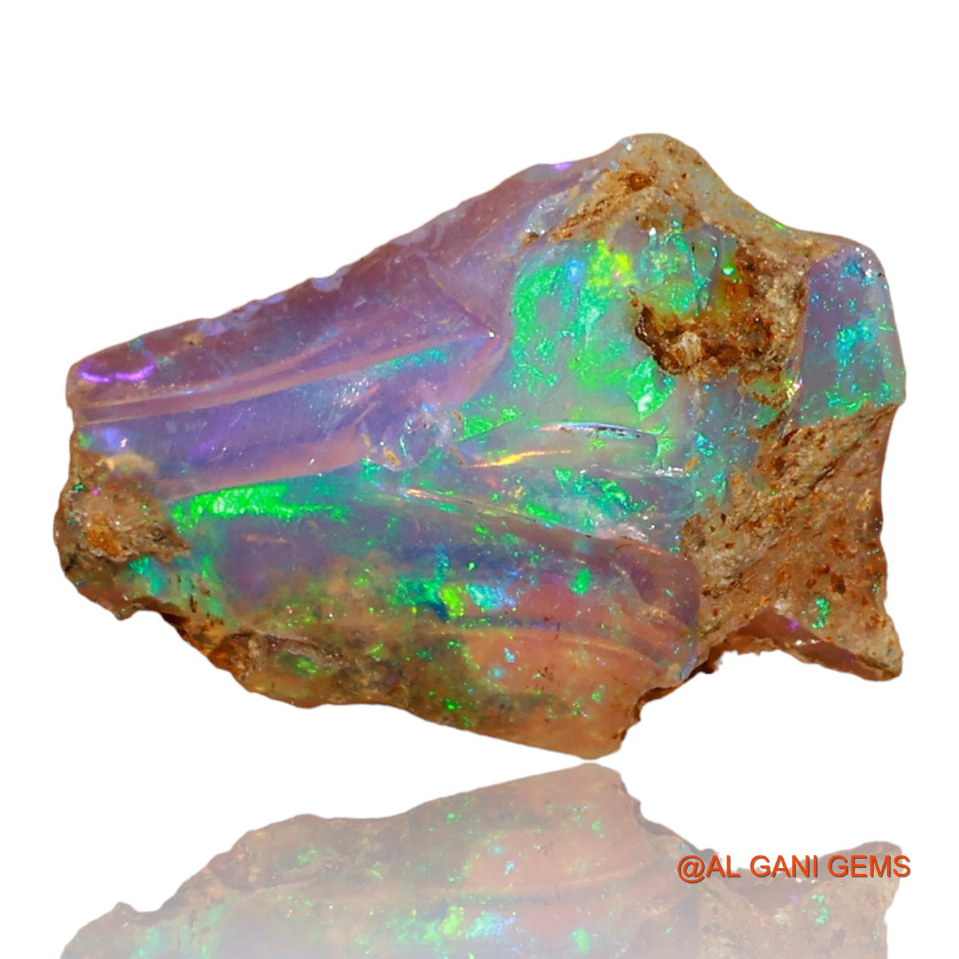 2.00 Cts Natural Ethiopian Fire Opal Loose Gemstone Fancy Rough 15x10x4 mm E-63