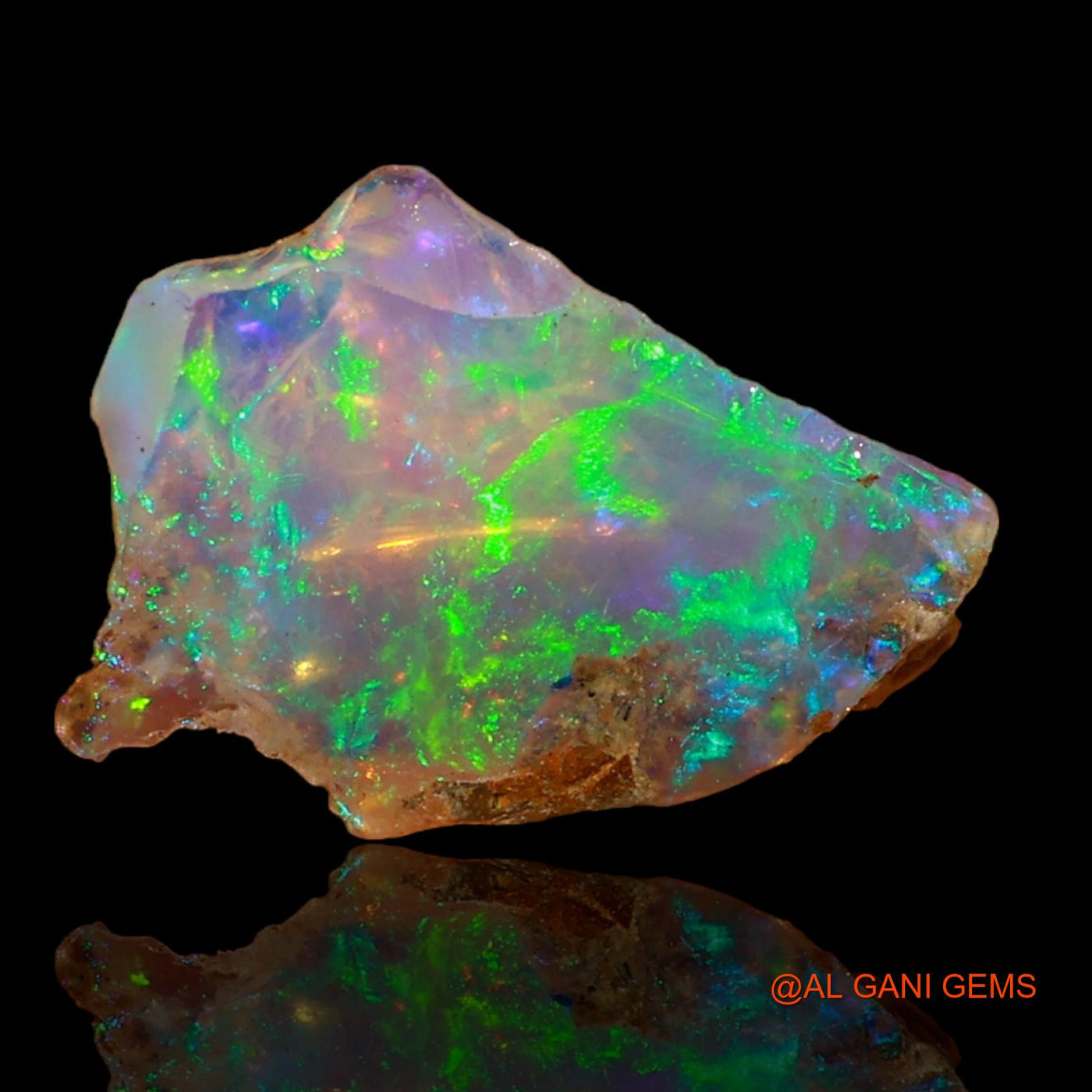 2.00 Cts Natural Ethiopian Fire Opal Loose Gemstone Fancy Rough 15x10x4 mm E-63