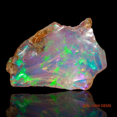 2.00 Cts Natural Ethiopian Fire Opal Loose Gemstone Fancy Rough 15x10x4 mm E-63