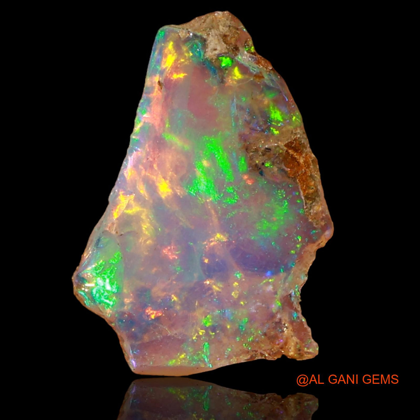 2.00 Cts Natural Ethiopian Fire Opal Loose Gemstone Fancy Rough 15x10x4 mm E-63