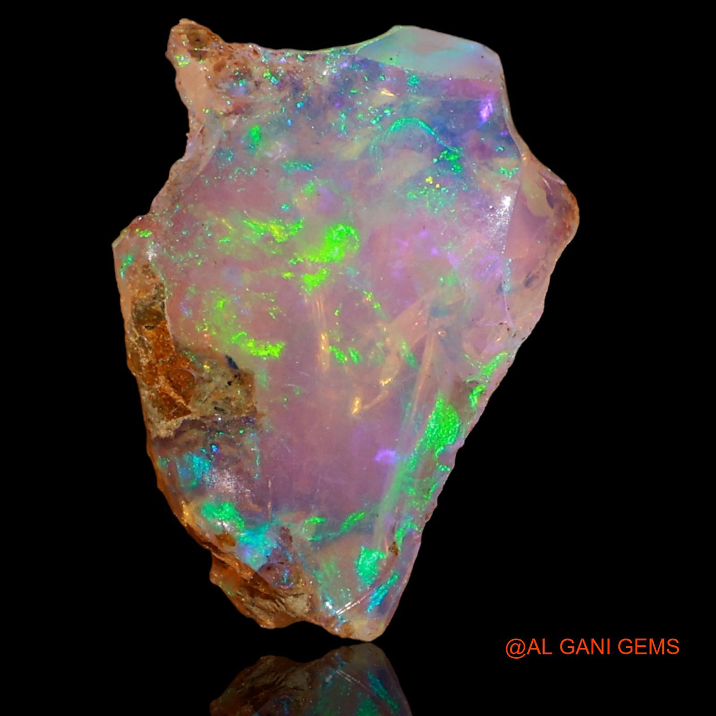 2.00 Cts Natural Ethiopian Fire Opal Loose Gemstone Fancy Rough 15x10x4 mm E-63