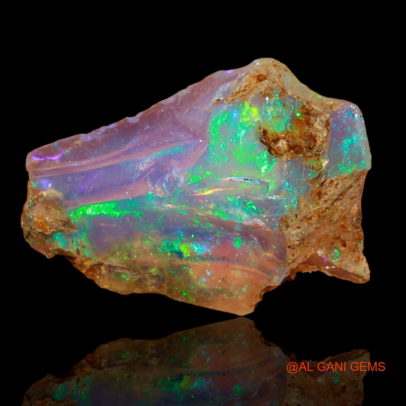 2.00 Cts Natural Ethiopian Fire Opal Loose Gemstone Fancy Rough 15x10x4 mm E-63